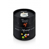Массажная свеча с ароматом бубль-гума Bougie de Massage Gourmande Bubble Gum - 80 мл. - Plaisir Secret - купить с доставкой в Брянске