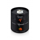 Массажная свеча с ароматом клубники Bougie de Massage Gourmande Fraise - 80 мл. - Plaisir Secret - купить с доставкой в Брянске