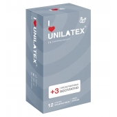 Презервативы с рёбрами Unilatex Ribbed - 12 шт. + 3 шт. в подарок - Unilatex - купить с доставкой в Брянске
