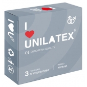 Презервативы с рёбрами Unilatex Ribbed - 3 шт. - Unilatex - купить с доставкой в Брянске