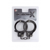 Чёрные наручники из листового металла BONDX METAL CUFFS BLACK - Dream Toys - купить с доставкой в Брянске