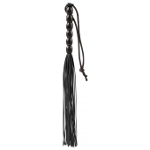 Чёрная мини-плеть из резины Rubber Mini Whip - 22 см. - Blush Novelties - купить с доставкой в Брянске
