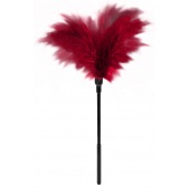 Пластиковая метелочка с красными пёрышками Small Feather Tickler - 32 см. - Blush Novelties - купить с доставкой в Брянске