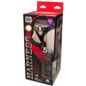 Пояс харнесс премиум класса WOMAN SIMPLEX(S) с 3 черными насадками - LOVETOY (А-Полимер) - купить с доставкой в Брянске