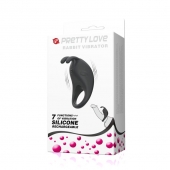 Чёрное эрекционное кольцо с вибрацией Rabbit Vibrator - Baile - в Брянске купить с доставкой