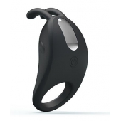 Чёрное эрекционное кольцо с вибрацией Rabbit Vibrator - Baile - в Брянске купить с доставкой