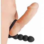 Насадка для двойного проникновения Double Fun Cock Ring with Double Penetration Vibe - XR Brands - в Брянске купить с доставкой