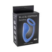 Синее эрекционное кольцо с анальной пробкой Button Anal Plug - Lola Games - в Брянске купить с доставкой