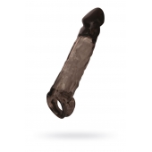 Чёрная насадка на пенис Tс подхватом - 19,5 см. - ToyFa - в Брянске купить с доставкой