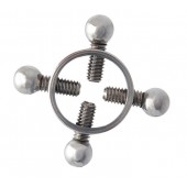 Серебристые зажимы для сосков на винтах - ToyFa - купить с доставкой в Брянске