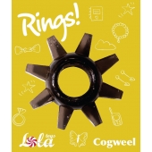 Чёрное эрекционное кольцо Rings Cogweel - Lola Games - в Брянске купить с доставкой