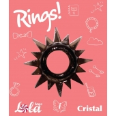 Чёрное эрекционное кольцо Rings Cristal - Lola Games - в Брянске купить с доставкой