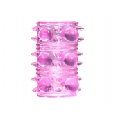 Розовая насадка на пенис Rings Armour - Lola Games - в Брянске купить с доставкой