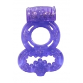 Фиолетовое эрекционное кольцо Rings Treadle с подхватом - Lola Games - в Брянске купить с доставкой