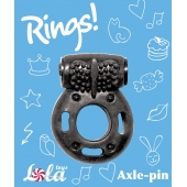 Черное эрекционное кольцо с вибрацией Rings Axle-pin - Lola Games - в Брянске купить с доставкой