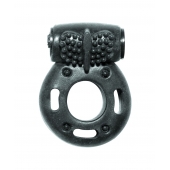 Черное эрекционное кольцо с вибрацией Rings Axle-pin - Lola Games - в Брянске купить с доставкой