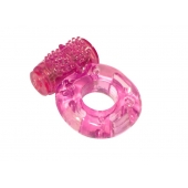 Розовое эрекционное кольцо с вибрацией Rings Axle-pin - Lola Games - в Брянске купить с доставкой