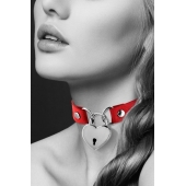 Красный чокер с замком в форме сердца - Bijoux Pour Toi - купить с доставкой в Брянске
