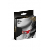 Красный узенький чокер с кольцом - Bijoux Pour Toi - купить с доставкой в Брянске