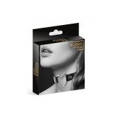 Чёрный чокер с кольцом в форме сердца - Bijoux Pour Toi - купить с доставкой в Брянске