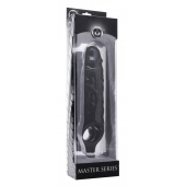 Чёрная увеличивающая насадка на член Mamba Cock Sheath Packaged - 16,5 см. - XR Brands - в Брянске купить с доставкой