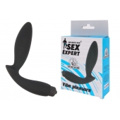 Чёрный вибростимулятор простаты Sex Expert Vibe Pleasure - Sex Expert - в Брянске купить с доставкой