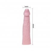 Телесная насадка с вибрацией Sex Expert - 18 см. - Sex Expert - в Брянске купить с доставкой