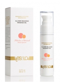 Универсальный массажный гель-смазка Allover Delicious Massage Gel с ароматом персика и аброкоса - 50 мл. - YESforLOV - купить с доставкой в Брянске