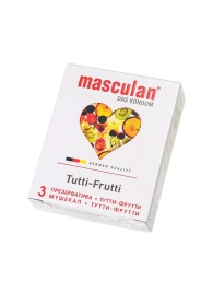 Жёлтые презервативы Masculan Ultra Tutti-Frutti с фруктовым ароматом - 3 шт. - Masculan - купить с доставкой в Брянске