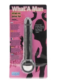 Чёрная насадка на пенис для анальной стимуляции WHATA MAN - 16 см. - Seven Creations - в Брянске купить с доставкой