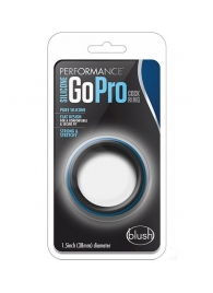 Черно-синее эрекционное кольцо Silicone Go Pro Cock Ring - Blush Novelties - в Брянске купить с доставкой