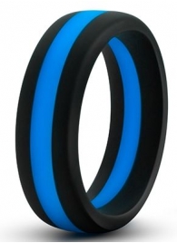 Черно-синее эрекционное кольцо Silicone Go Pro Cock Ring - Blush Novelties - в Брянске купить с доставкой
