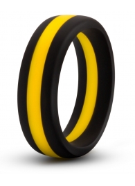 Черно-желтое силиконовое эрекционное кольцо Silicone Go Pro Cock Ring - Blush Novelties - в Брянске купить с доставкой