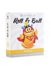 Стимулирующий презерватив-насадка Roll   Ball Banana - Sitabella - купить с доставкой в Брянске