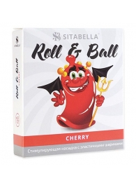 Стимулирующий презерватив-насадка Roll   Ball Cherry - Sitabella - купить с доставкой в Брянске