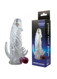 Закрытая прозрачная вибронасадка на пенис Crystal Sleeve Vibe - Erowoman-Eroman - в Брянске купить с доставкой