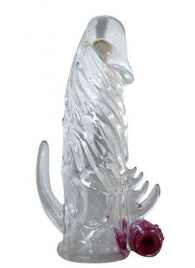 Закрытая прозрачная вибронасадка на пенис Crystal Sleeve Vibe - Erowoman-Eroman - в Брянске купить с доставкой