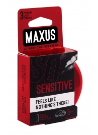 Ультратонкие презервативы в железном кейсе MAXUS Sensitive - 3 шт. - Maxus - купить с доставкой в Брянске