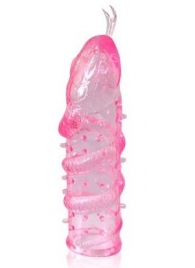 Закрытая рельефная насадка Crystal sleeve snakes в виде змеи с усиками - 14 см. - Erowoman-Eroman - в Брянске купить с доставкой