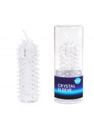 Закрытая рельефная насадка Crystal sleeve с усиками - 12 см. - Erowoman-Eroman - в Брянске купить с доставкой
