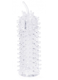 Закрытая рельефная насадка Crystal sleeve с усиками - 12 см. - Erowoman-Eroman - в Брянске купить с доставкой