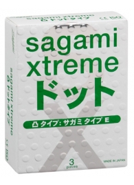 Презервативы Sagami Xtreme SUPER DOTS с точками - 3 шт. - Sagami - купить с доставкой в Брянске