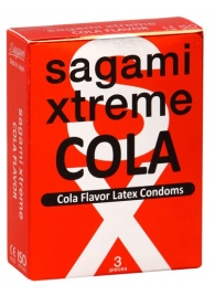 Ароматизированные презервативы Sagami Xtreme COLA - 3 шт. - Sagami - купить с доставкой в Брянске