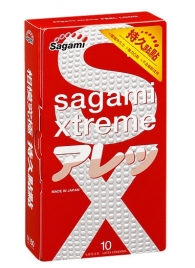 Утолщенные презервативы Sagami Xtreme Feel Long с точками - 10 шт. - Sagami - купить с доставкой в Брянске