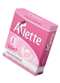 Ультратонкие презервативы Arlette Light - 3 шт. - Arlette - купить с доставкой в Брянске