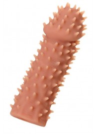 Телесная реалистичная насадка KOKOS Extreme Sleeve 07 с дополнительной стимуляцией - 12,7 см. - KOKOS - в Брянске купить с доставкой