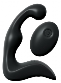 Черный вибромассажер простаты с пультом ДУ Control P-Spot Pro - Pipedream - в Брянске купить с доставкой