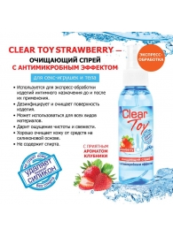 Очищающий спрей для игрушек CLEAR TOY Strawberry - 100 мл. - Биоритм - купить с доставкой в Брянске