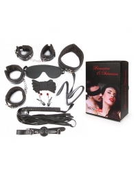 Большой игровой набор БДСМ: наручники, оковы, маска, кляп, плеть, ошейник с поводком, верёвка, зажимы для сосков - Notabu - купить с доставкой в Брянске Большой игровой набор БДСМ: наручники, оковы, маска, кляп, плеть, ошейник с поводком, верёвка, зажимы для сосков - Notabu - купить с доставкой в Брянске