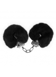 Черные меховые наручники Love с ключиками - Baile - купить с доставкой в Брянске